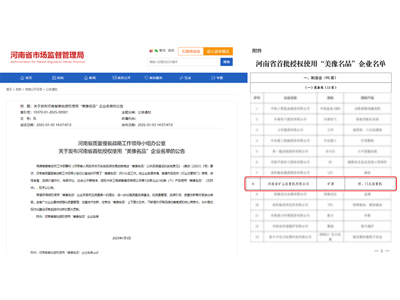 质量至上，品牌引领｜河南矿山荣登“美豫名品”榜单